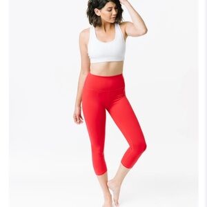 ZYIA Red Ascend Hi-Rise Capri